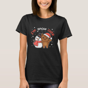 Cat I'm Snow Cute Snowman Snow Pun T-Shirt