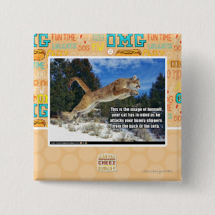 Cat image 2 inch square button