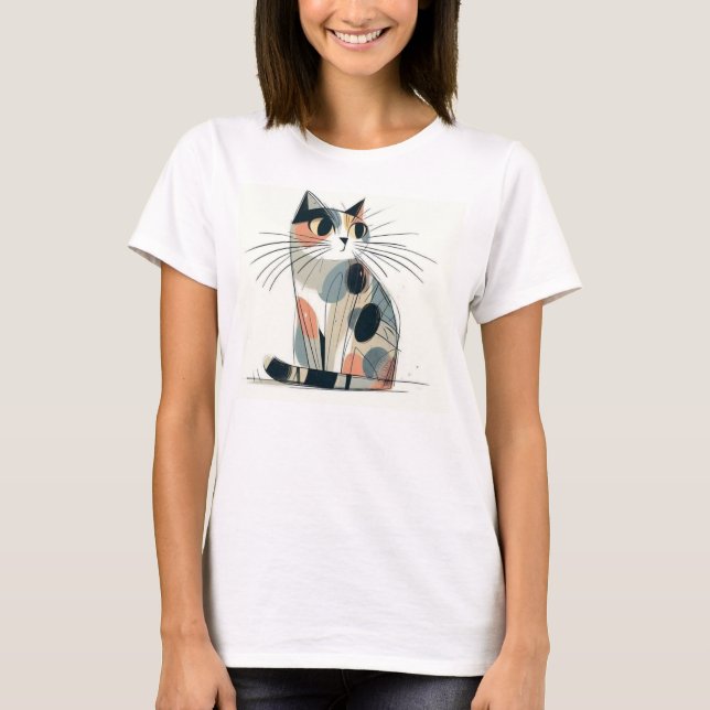 Cat Image Tee Shirt (Front)
