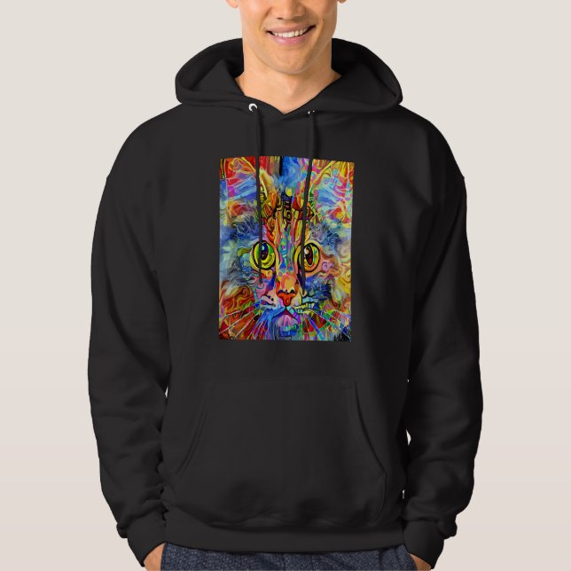 CAT IMPRESSIONIST Kitten Kitty I Am A Cat   Mom Da Hoodie (Front)
