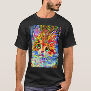 CAT IMPRESSIONIST Kitten Kitty I Am A Cat Mom Dad T-Shirt