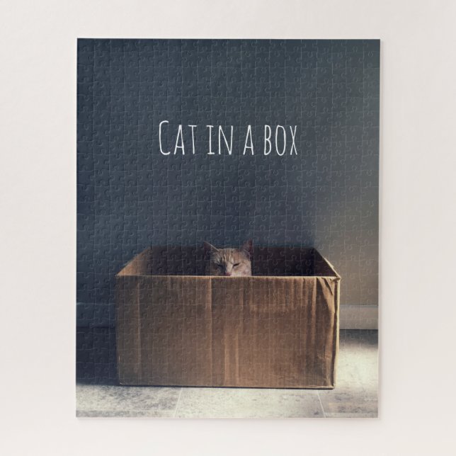 Cat in a box. The Zen cat master. Jigsaw Puzzle (Vertical)