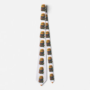 Cat in a carnival costume tie