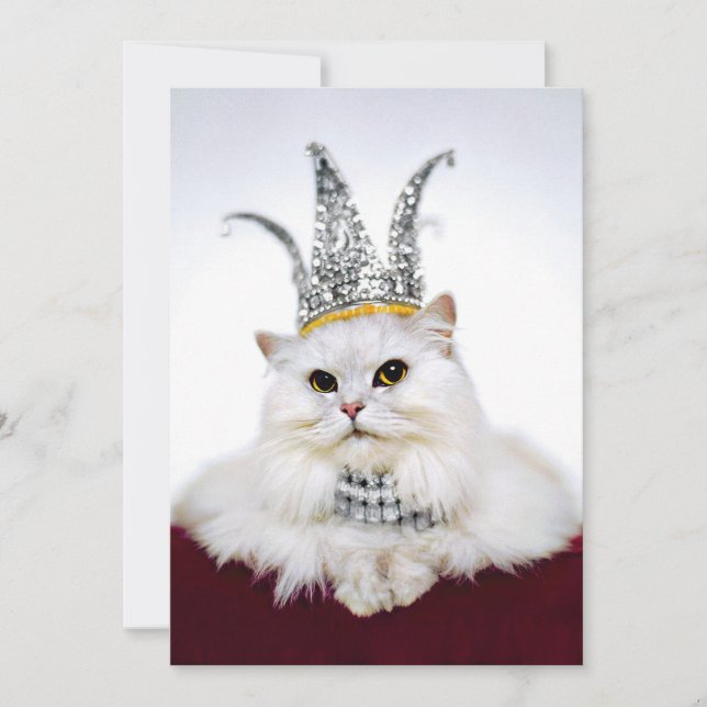 Cat in a Crown Invitation (Front)
