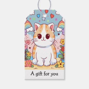 Cat In A Garden Cat Gift For You Custom Tags
