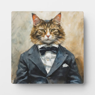 Cat in a Suit Plaque