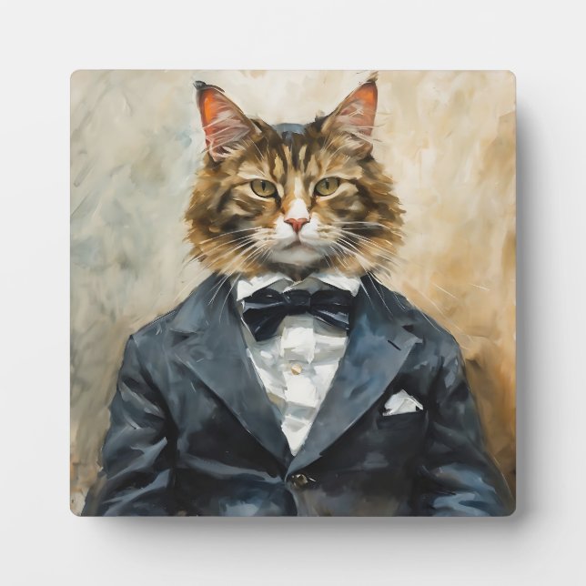 Cat in a Suit Plaque (Front)