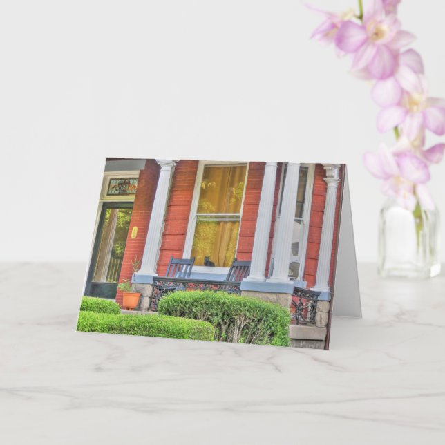 Cat in a Window Card (Orchid)