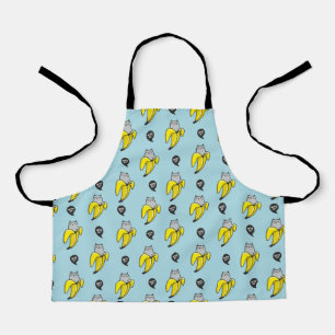 Cat in banana apron