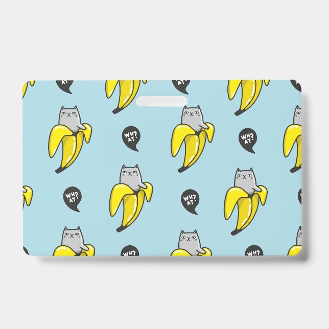 Cat in banana badge (Front)