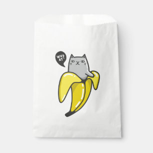 Cat in banana favour bag