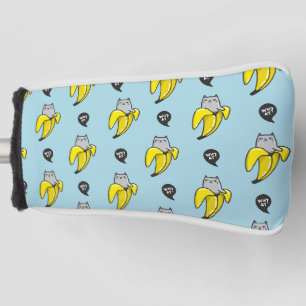 Cat in banana golf head cover