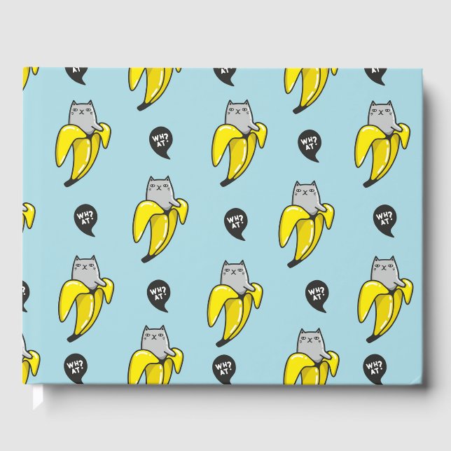 Cat in banana guest book (Front)