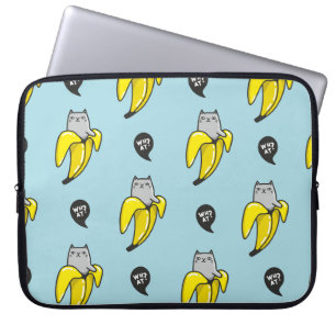 Cat in banana laptop sleeve