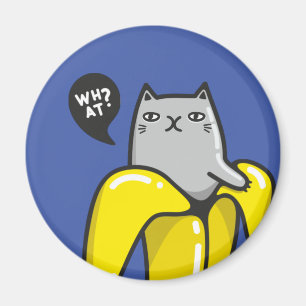 Cat in banana magnet
