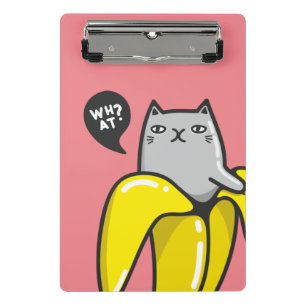 Cat in banana mini clipboard