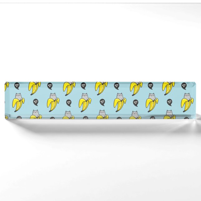 Cat in banana nameplate (Front)