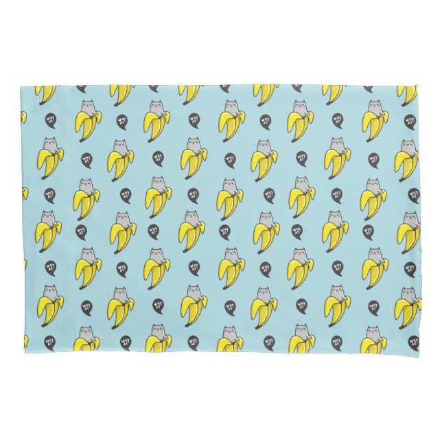Cat in banana pillowcase (Front)