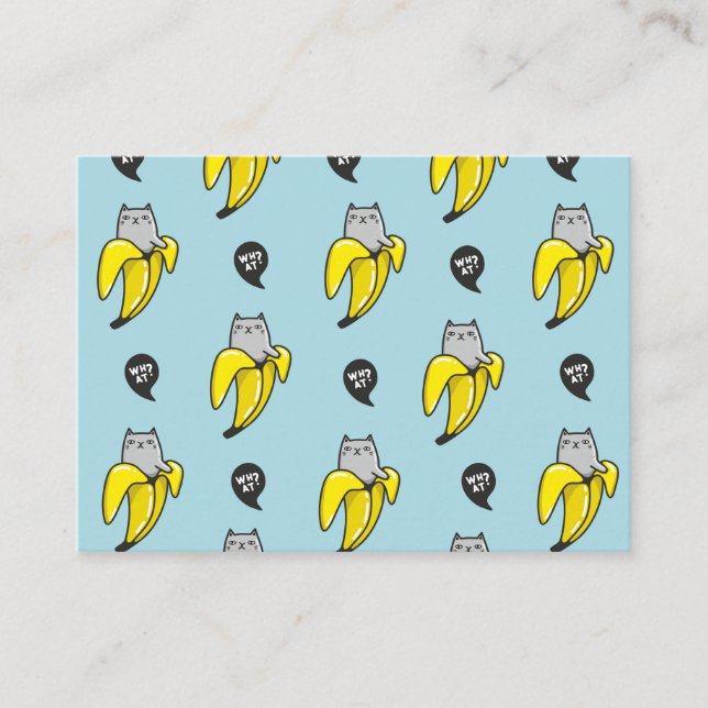 Cat in banana place card (Front)