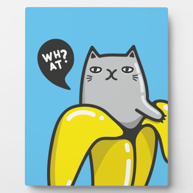 Cat in banana plaque (Front)