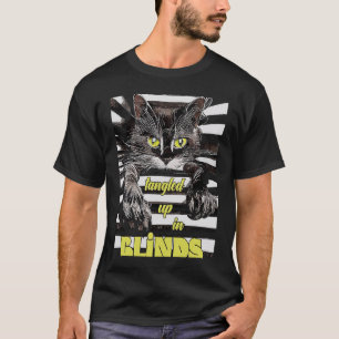 Cat in Blinds Explorer Kitten T-Shirt