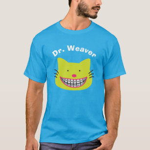 Cat in Braces Personalized Orthodontists T-Shirt