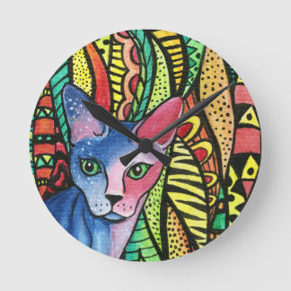 Cat in Colour Wall Clock
