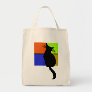 Cat in Coloured Windows Bag
