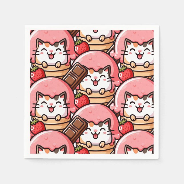 Cat in Cone   Napkin (Front)