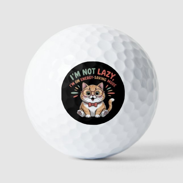 Cat in Energy Saving Mode Golf Balls (Front)