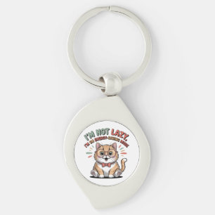 Cat in Energy Saving Mode Keychain