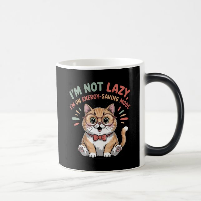 Cat in Energy Saving Mode Magic Mug (Right)