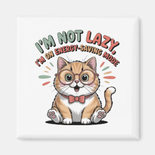 Cat in Energy Saving Mode Magnet