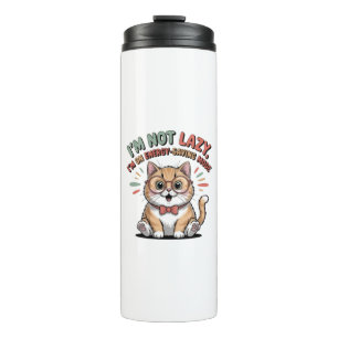 Cat in Energy Saving Mode Thermal Tumbler