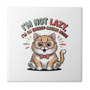 Cat in Energy Saving Mode Tile