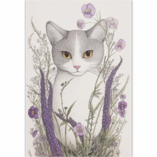 Cat in Flowers