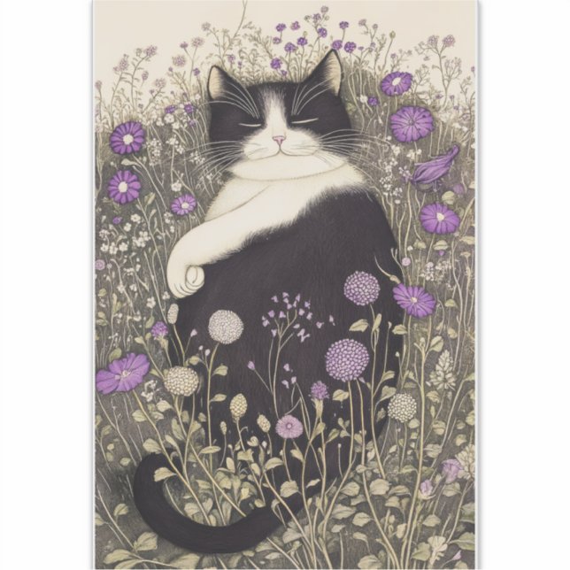 Cat in Flowers (Front)
