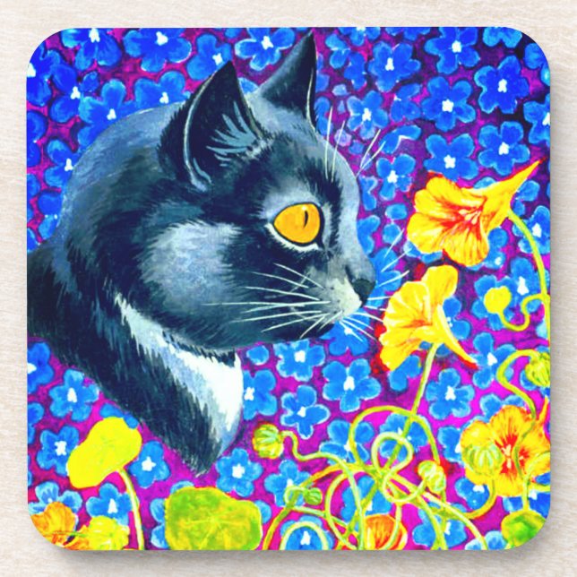 Cat in Flowers Coaster (Front)