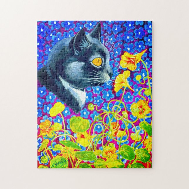 Cat in Flowers Jigsaw Puzzle (Vertical)