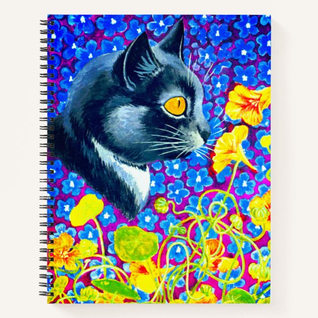 Cat in Flowers Notebook (Front)