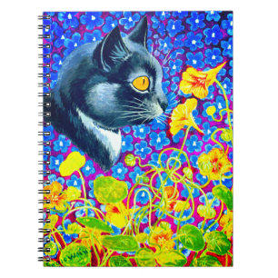 Cat in Flowers Notebook