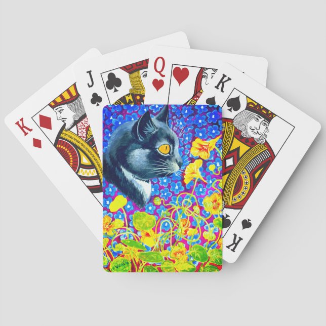 Cat in Flowers Playing Cards (Back)