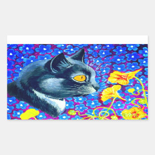 Cat in Flowers Sticker