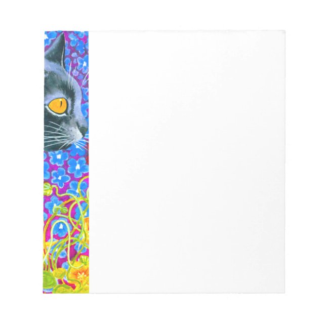 Cat in Flowers Updated Notepad (Front)
