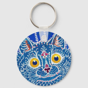 Cat in Gothic Style, Louis Wain Keychain