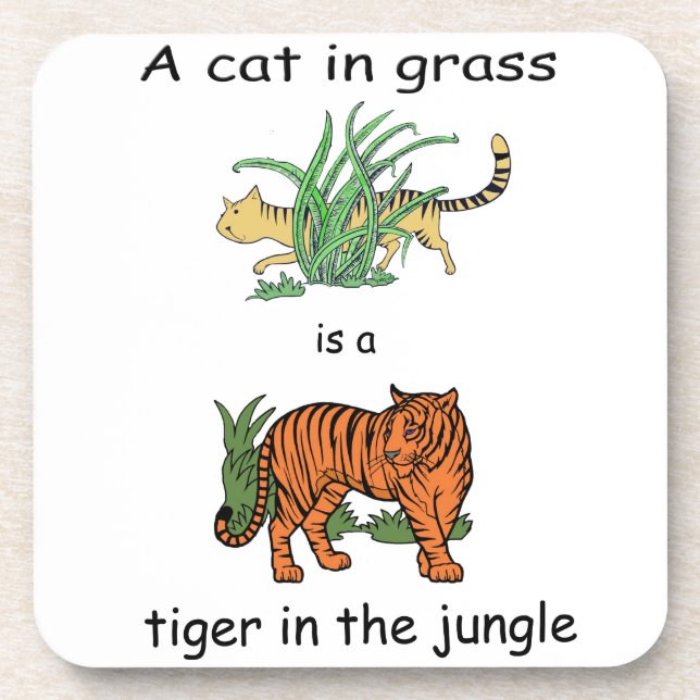 Cat in Grass is a Tiger in the Jungle Coaster (Front)
