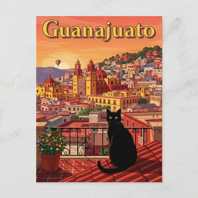 Cat in Guanajuato Mexico Postcard (Front)