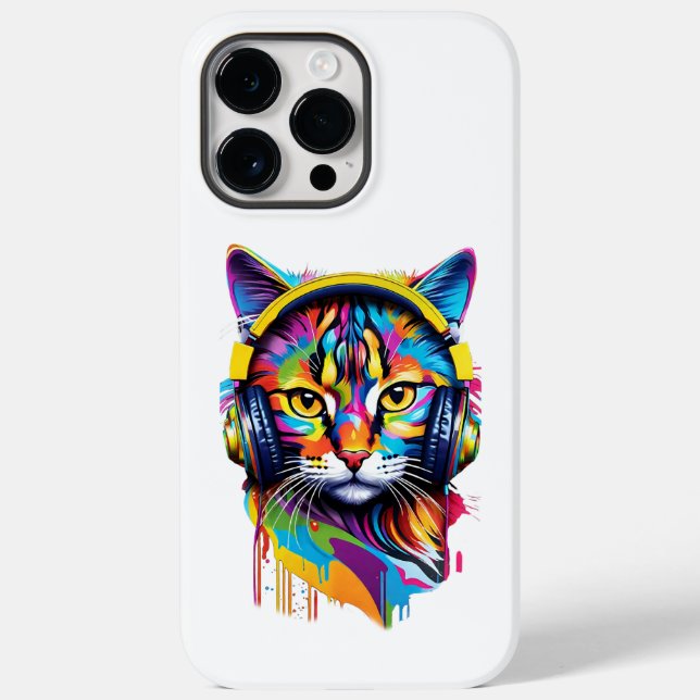 Cat in headphones Case-Mate iPhone case (Back)