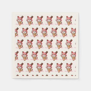 Cat in Ice-Cream Cone Perfect Napkin