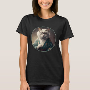 Cat in Kimono Karate Japanese T-Shirt